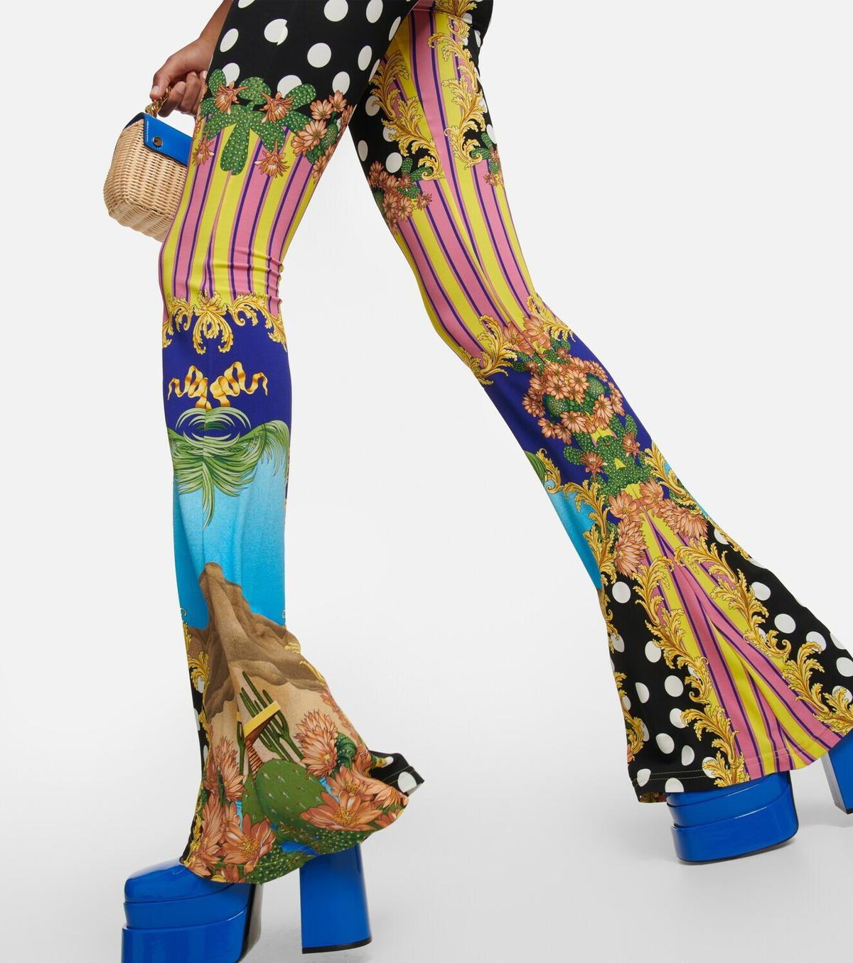 Versace Medusa Palm Springs flared jumpsuit