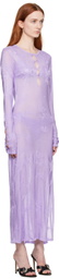 Marco Rambaldi Purple Cutout Midi Dress