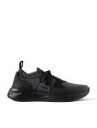 Berluti - Shadow Rubber-Trimmed and Coated Stretch-Knit Sneakers - Gray