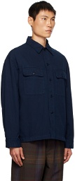 LEMAIRE Navy Garment-Dyed Denim Jacket