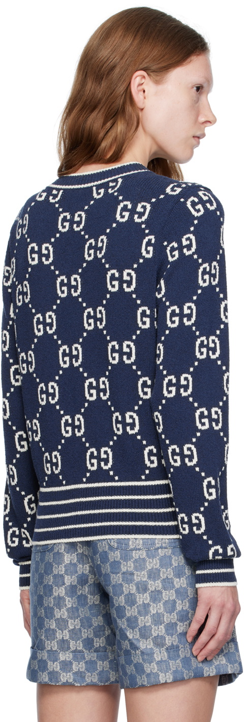 Gucci Navy GG Cardigan