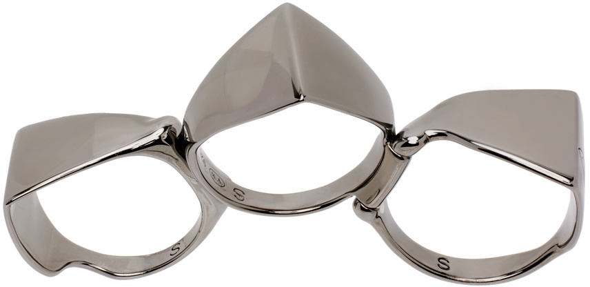 【Vivienne Westwood】KNUCKLEDUSTER リング Knuckleduster Ring in PLATINUM | Vivienne Westwood®