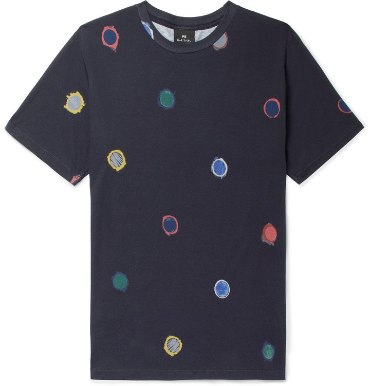 Photo: PS by Paul Smith - Printed Organic Cotton-Jersey T-Shirt - Men - Navy