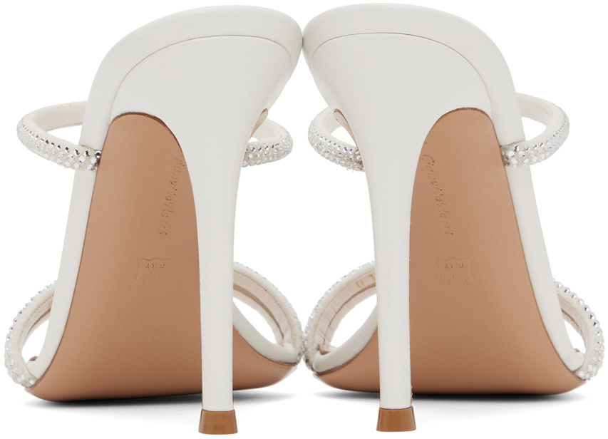 Gianvito Rossi White Cannes Heeled Sandals