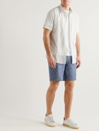 Peter Millar - Seaside Straight-Leg Cotton-Blend Chambray Shorts - Blue