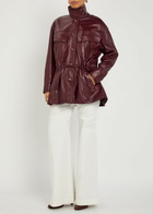 Chloe Quilted Leather Jacket Brown