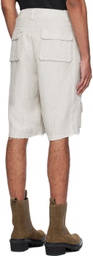 MISBHV Gray Raw Edge Shorts