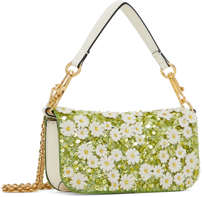 VALENTINO GARAVANI ビーズバッグ 2点セット 花柄 Valentino Garavani Loco Small Flower Bird Beaded Satin Shoulder