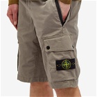 Stone Island Men's Supima Cotton Cargo Shorts in Dove Grey
