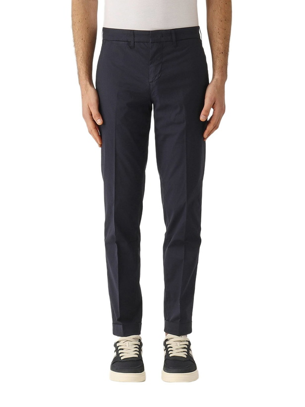 Photo: Fay Pantalone Capri In Popeline Stretch Slim Fit Fondo 17,5 Trousers