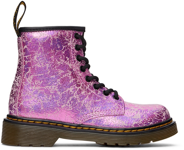 Photo: Dr. Martens Baby Pink 1460 Crinkle Boots