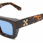 Off-White Sunglasses Off-White Oregon Sunglasses in Havana/Blue 