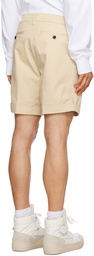 AMI Paris Beige Rolled Shorts