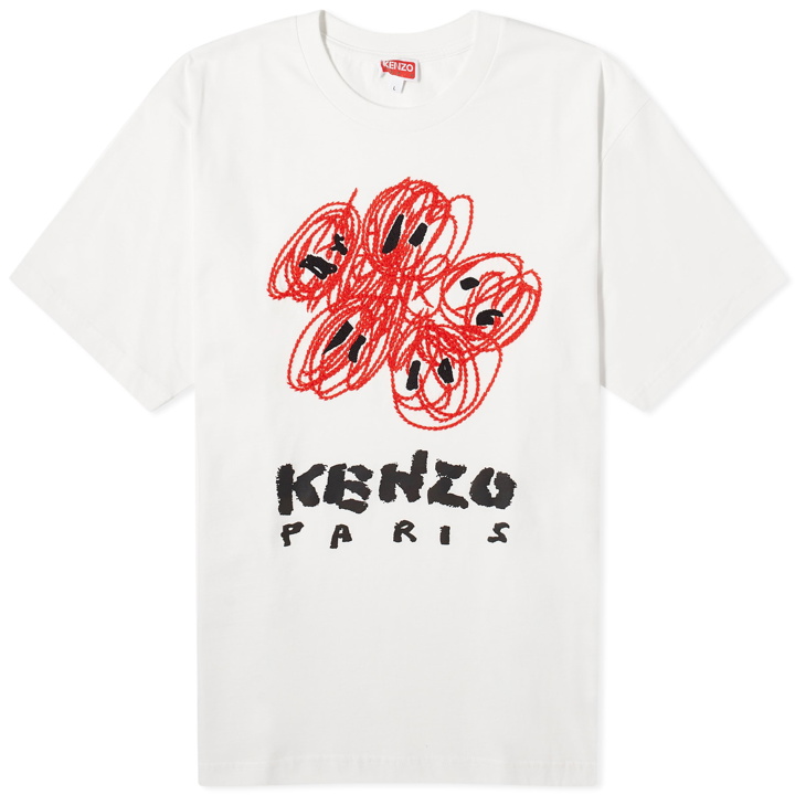 Photo: Kenzo Men's Drawn Varsity T-Shirt in Off White