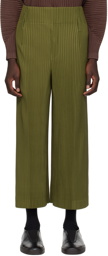 HOMME PLISSÉ ISSEY MIYAKE Khaki Pleats Bottoms 2 Trousers