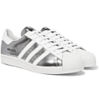adidas Consortium - Prada Superstar 450 Metallic Leather Sneakers - Silver