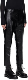 SAPIO Black Vitellino Leather Pants