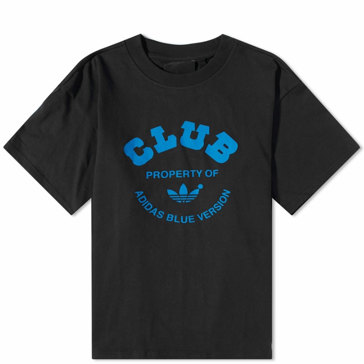 Photo: Adidas Men's Blue Version Club T-Shirt in Black