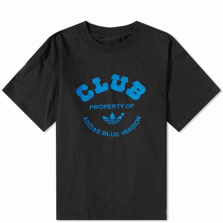 Photo: Adidas Men's Blue Version Club T-Shirt in Black