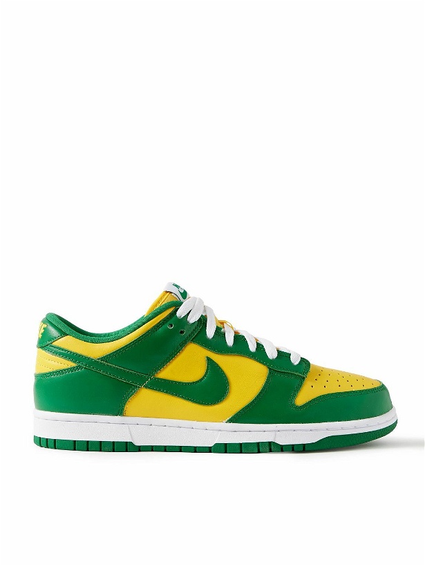 Photo: Nike - Dunk Low SP Brazil Leather Sneakers - Yellow