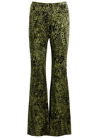 Diane Von Furstenberg Ruthette Printed Flared Velvet Trousers Multicoloured