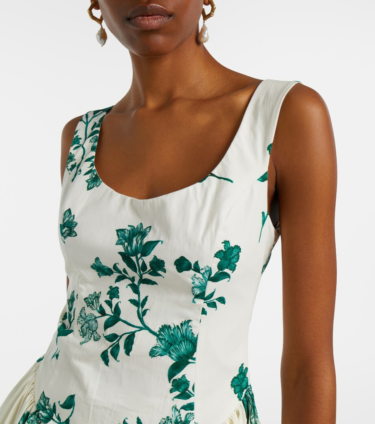 Agua by Agua Bendita Pluma floral cotton minidress