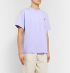 Jacquemus - Logo-Embroidered Printed Cotton-Jersey T-Shirt - Purple