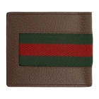 Gucci Brown Web Loved Bifold Wallet