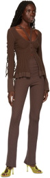 ANDREĀDAMO Brown Layered Cardigan