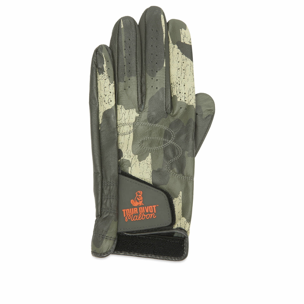 Malbon Men's Tour Divot Camo Golf Glove in Bark Camo