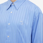 Acne Studios Men's Sandrok Stripe Shirt in Cornflower Blue
