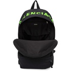 Balenciaga Black and Green Wheel Backpack