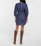 Fendi Belted denim minidress