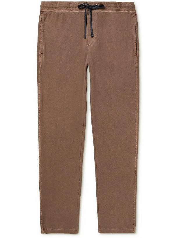 Photo: James Perse - Tapered Supima Cotton-Jersey Sweatpants - Brown