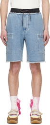 A PERSONAL NOTE 73 Blue Drawstring Denim Shorts