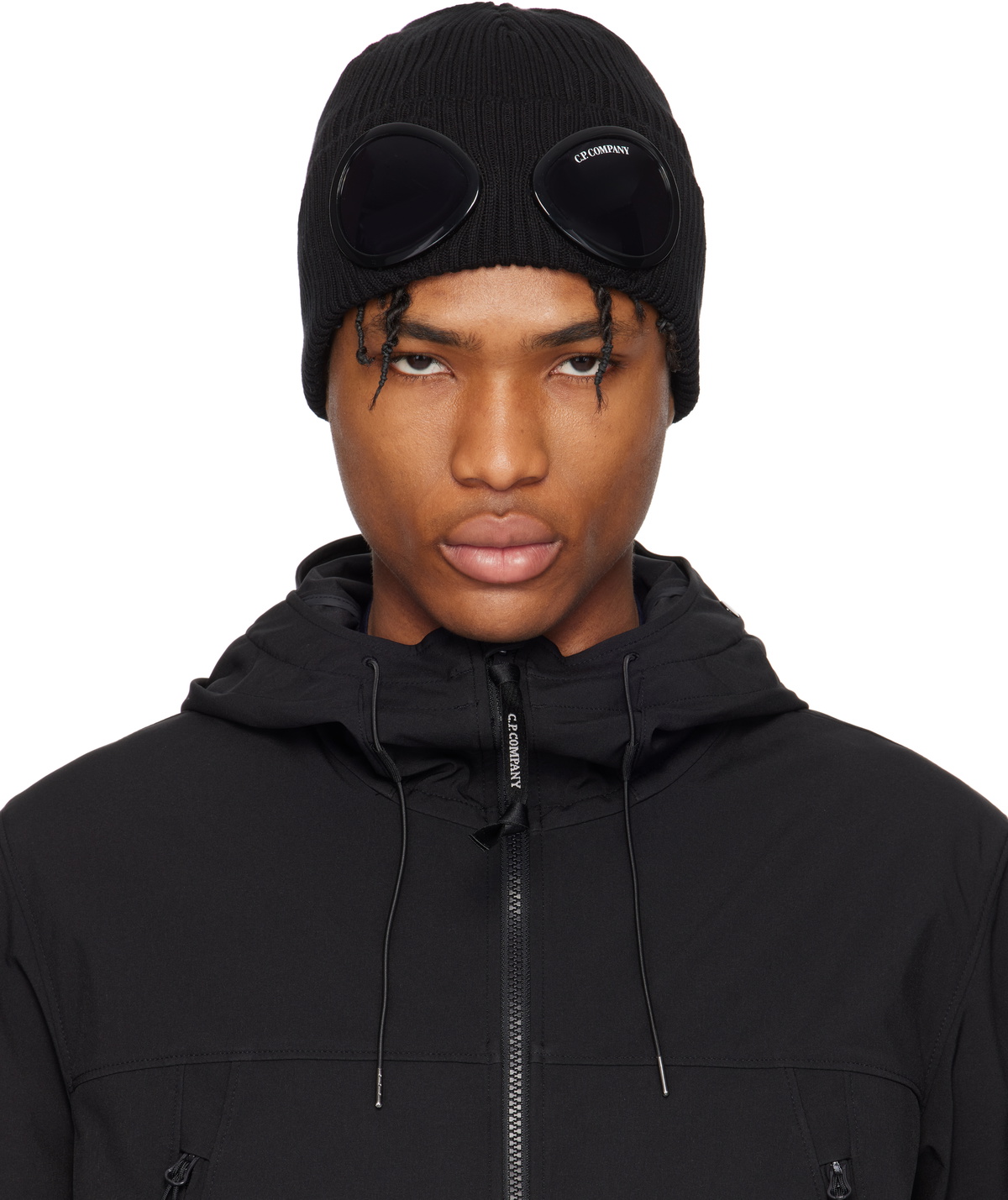 帽子 C.P. COMPANY Black goggle beanie C.P. Company Google Black Beanie Hat Cap | eBay