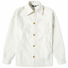 GCDS Men's Low Band Logo Overshirt in Off White