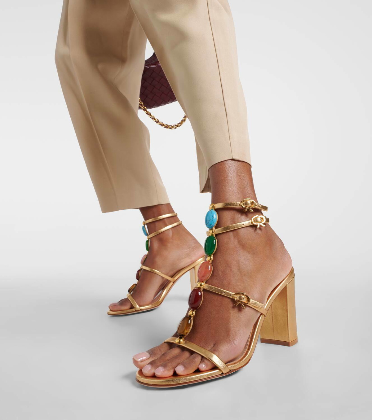 Gianvito Rossi Shanti 85 embellished leather sandals