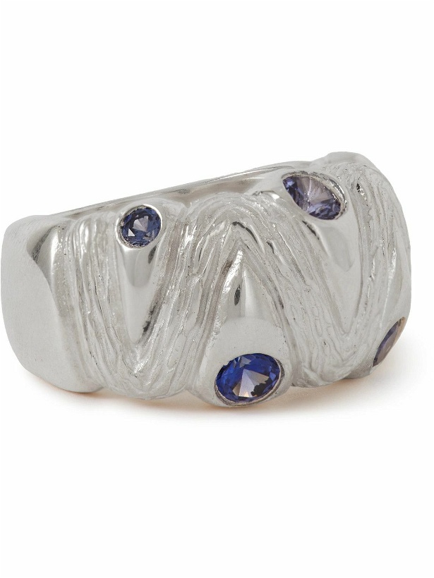 Photo: Bleue Burnham - Plants Share Everything Sterling Silver Sapphire Ring - Silver