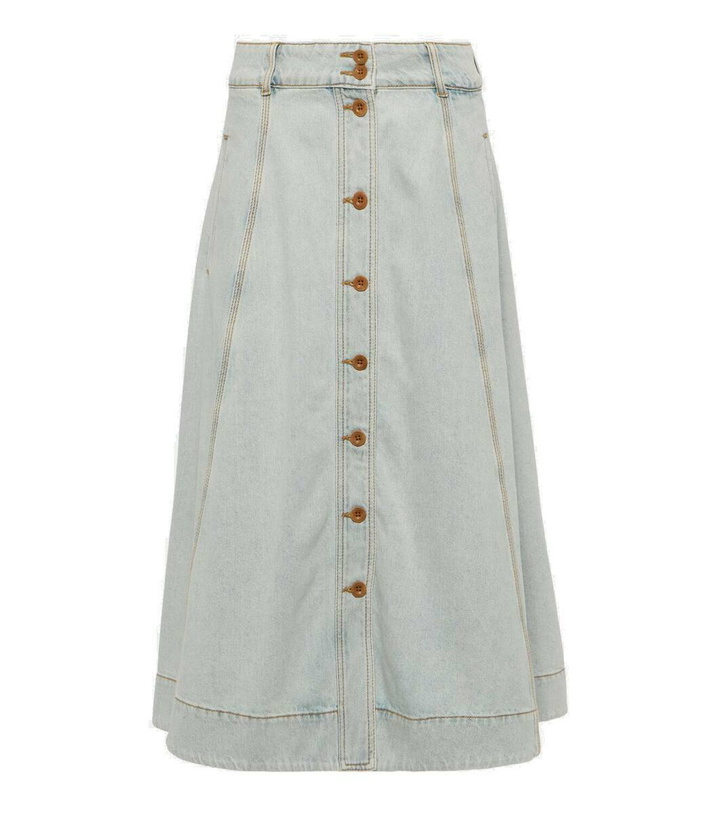 Photo: Zimmermann August denim midi skirt