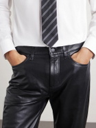 Acne Studios - Flared Panelled Leather Trousers - Black
