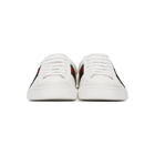 Gucci White Embroidered Ace Sneakers