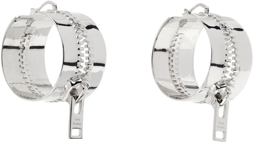 Acne Studios Silver Hoop Earrings