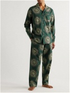 Desmond & Dempsey - Printed Cotton Pyjama Set - Green