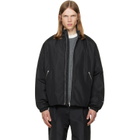 Jil Sander Black Taffeta Padded Blouson Jacket