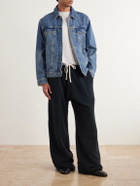 Les Tien - Straight-Leg Cotton-Fleece Sweatpants - Black