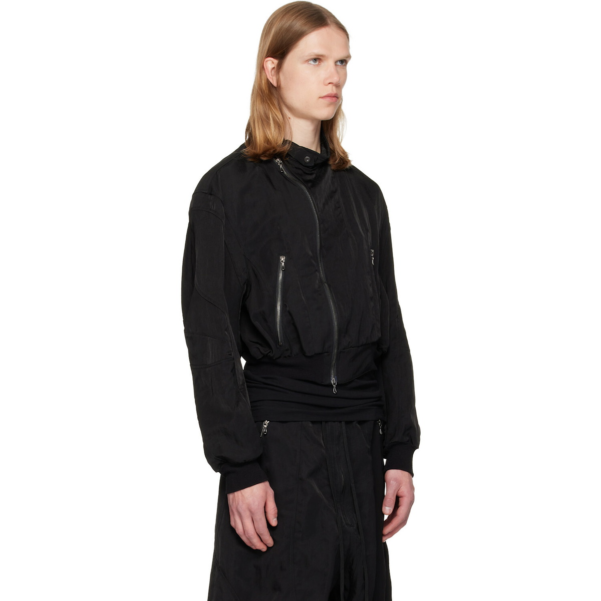 Julius Black Unchain Bomber Jacket