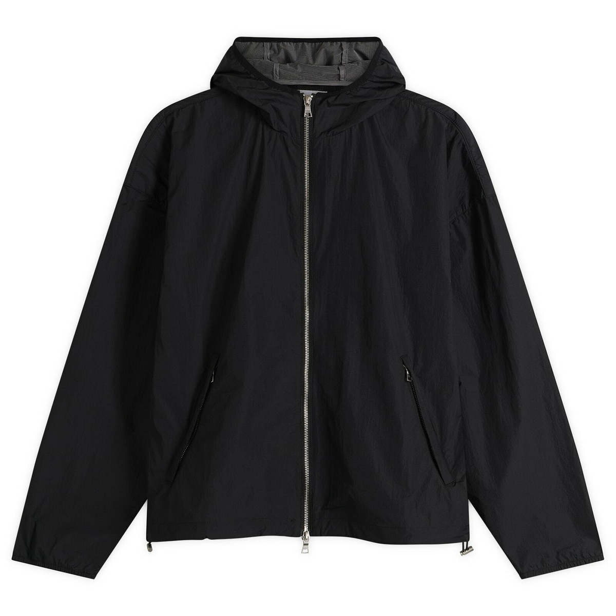 MKI Men's Hyperlight Hooded Wind Jacket in Black