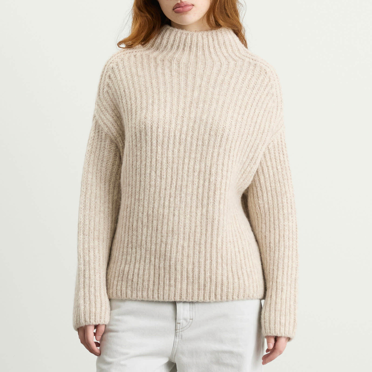 Closed Women's High Neck Sweatshirt in Slit Grey