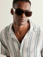 Kimeze - Amon Square-Frame Tortoiseshell Acetate Sunglasses